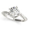 14k White Gold Bypass Round Solitaire Diamond Engagement Ring (1 cttw)